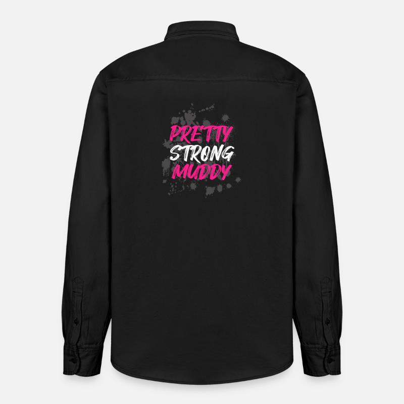 Course boueuse assez solide Schlammlauf boueuse - Chemise unisexe coupe décontractée bio Stanley/Stella - noir délavé