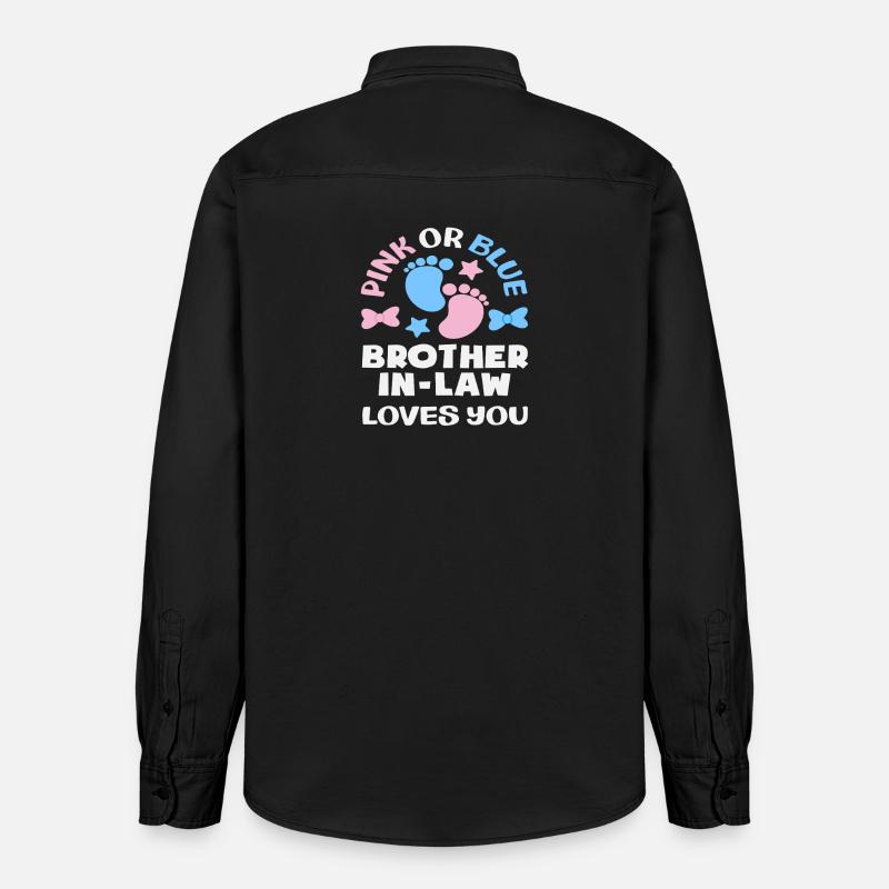 Pink Oder Blau Stiefbruder Gender Reveal - Relaxed Fit Unisex Organic Hemd von Stanley/Stella - washed Black