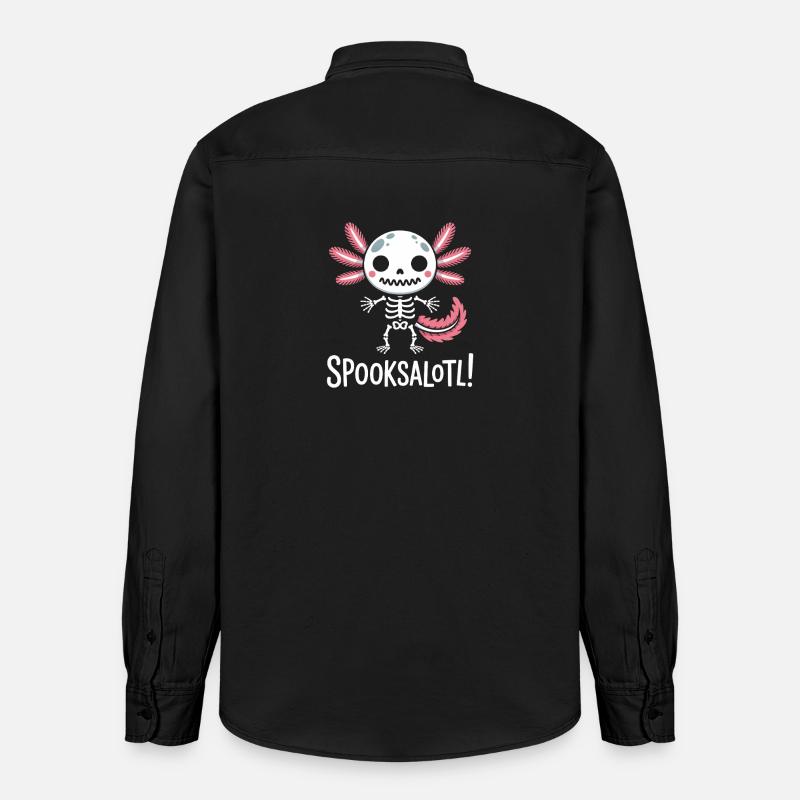 Flutter de squelettes de Spooksalot - Chemise unisexe coupe décontractée bio Stanley/Stella - noir délavé
