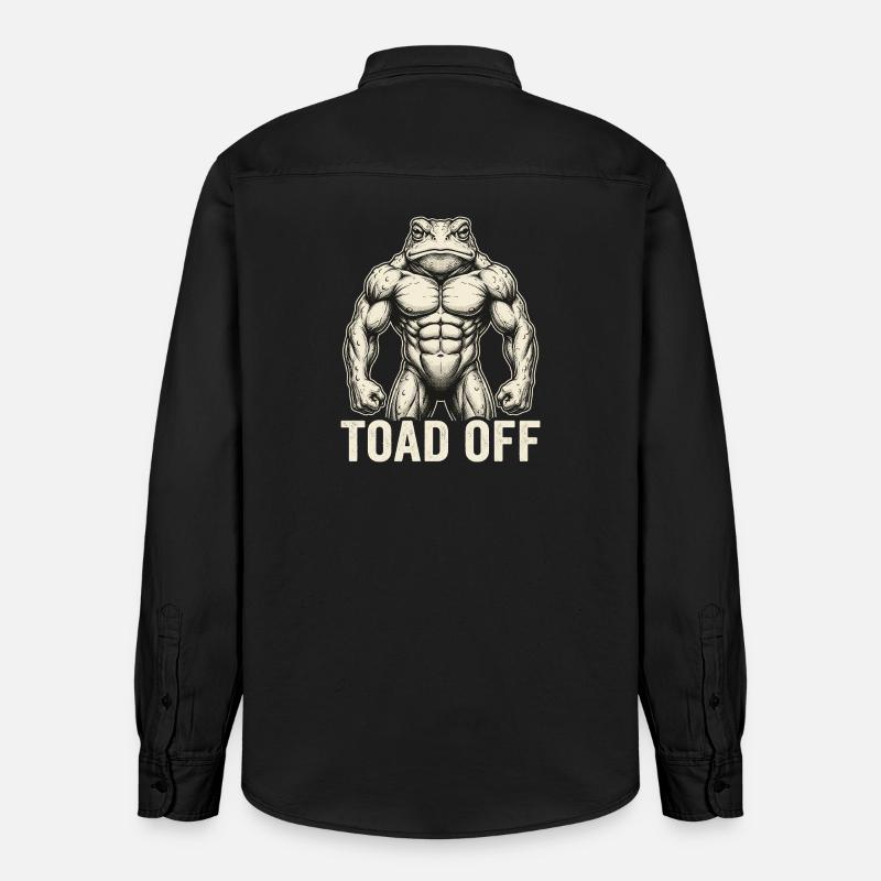 Toad Off Internet Meme Frog - Relaxed Fit Unisex Organic Shirt by Stanley/Stella - washed black