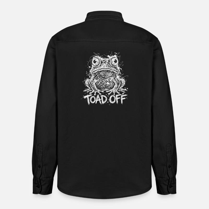 Toad Off Internet Meme Frog - Relaxed Fit Unisex Organic Shirt by Stanley/Stella - washed black