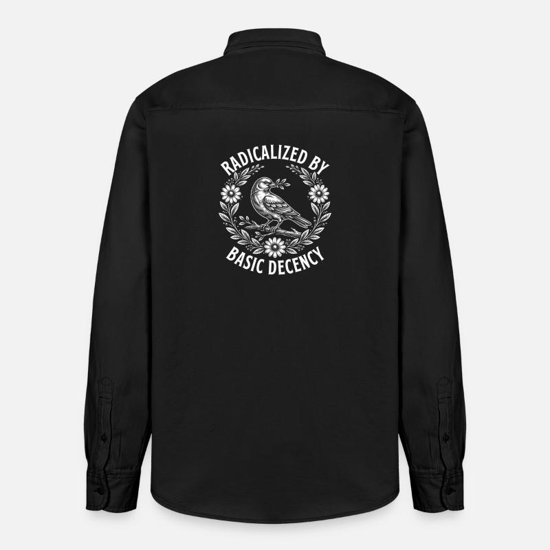Radicalized Basic Decency Activist Equality  - Relaxed Fit Unisex Organic Shirt by Stanley/Stella - washed black