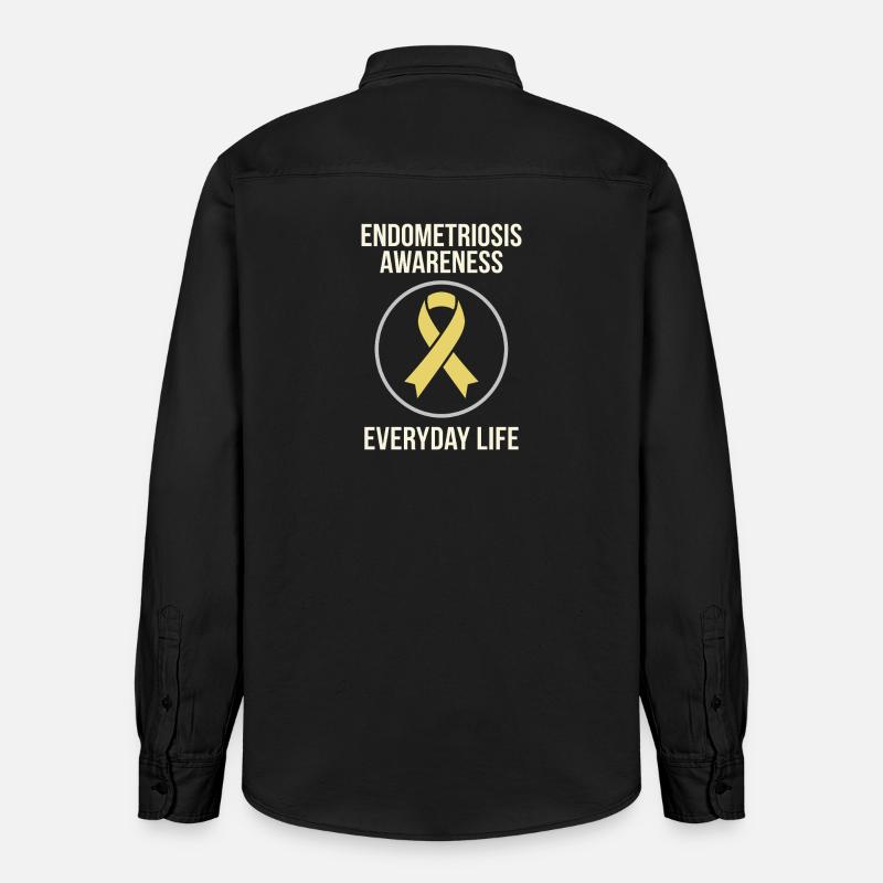 Endometriose-bewusstsein Endo Warrior - Relaxed Fit Unisex Organic Hemd von Stanley/Stella - washed Black