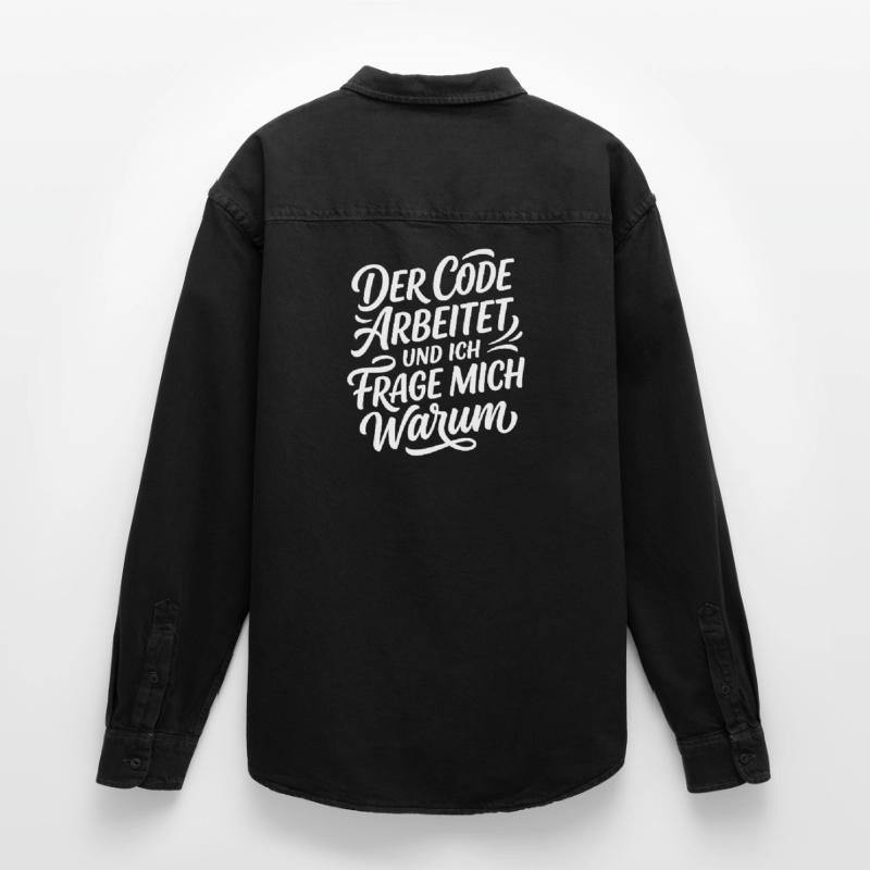 Coder arbeitet Spruch Humor Programmierer Relaxed Fit Unisex Organic Hemd von Stanley/Stella