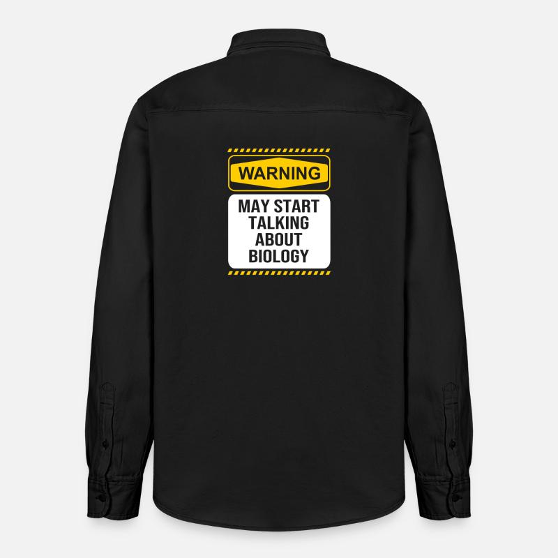 Molécule formule structurale - Chemise unisexe coupe décontractée bio Stanley/Stella - noir délavé