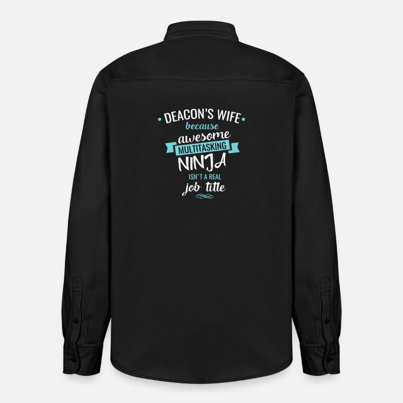 Femme de Diacre, ninja multitâche - Chemise unisexe coupe décontractée bio Stanley/Stella - noir délavé