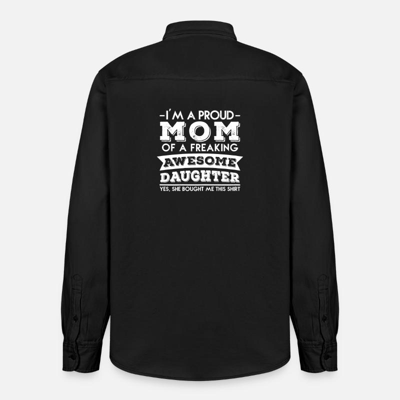 Stolze Mutter einer großartigen Tochter - Relaxed Fit Unisex Organic Hemd von Stanley/Stella - washed Black