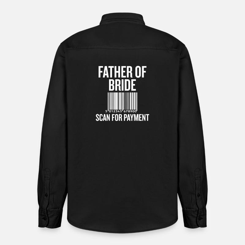 Père de la mariée Badgecode Tee - Chemise unisexe coupe décontractée bio Stanley/Stella - noir délavé