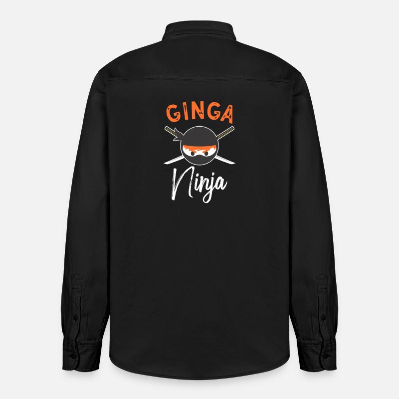 Emblème du ninja Ginga - Chemise unisexe coupe décontractée bio Stanley/Stella - noir délavé