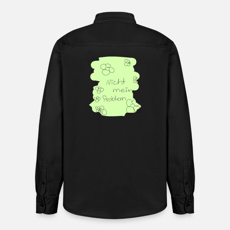 Nicht mein Problem - Relaxed Fit Unisex Organic Hemd von Stanley/Stella - washed Black