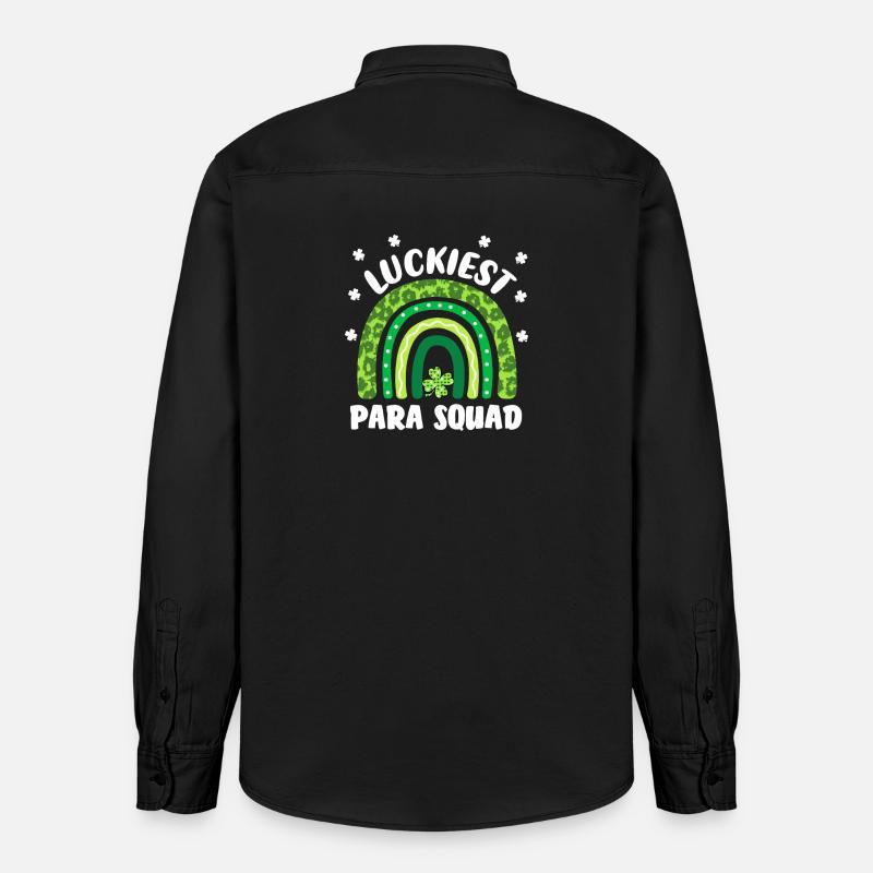 Équipe para-parachute la plus chanceuse - Chemise unisexe coupe décontractée bio Stanley/Stella - noir délavé