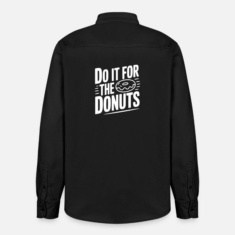 Faites-le pour les beignets - Chemise unisexe coupe décontractée bio Stanley/Stella - noir délavé