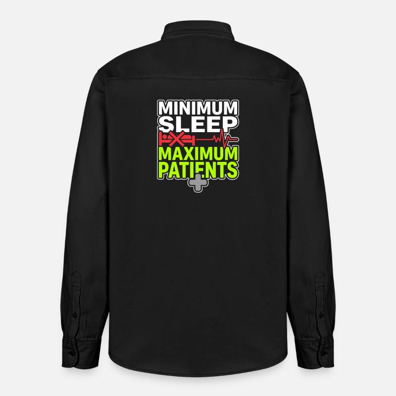 Nachtschicht-krankenschwester, Müde - Relaxed Fit Unisex Organic Hemd von Stanley/Stella - washed Black