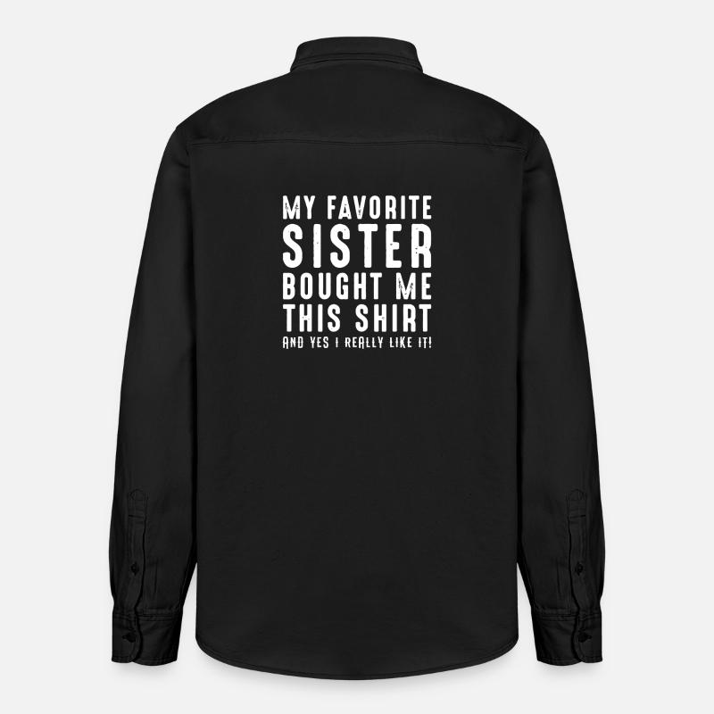 Sœur Gift Tee Plaisanterie - Chemise unisexe coupe décontractée bio Stanley/Stella - noir délavé