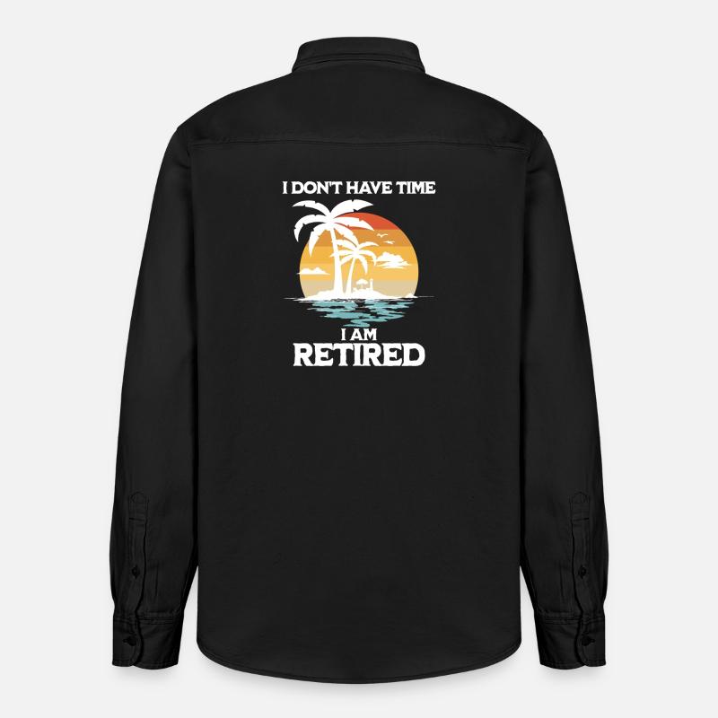 Retraité sans temps - Chemise unisexe coupe décontractée bio Stanley/Stella - noir délavé