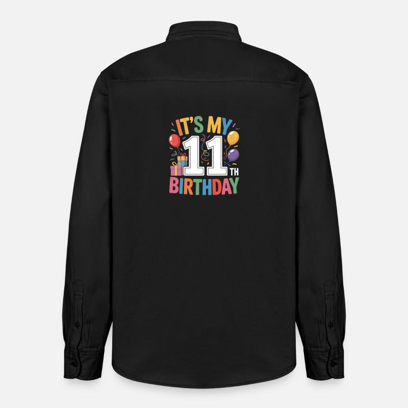 11e anniversaire - Chemise unisexe coupe décontractée bio Stanley/Stella - noir délavé