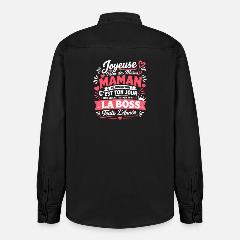 Maman  - Chemise unisexe coupe décontractée bio Stanley/Stella - noir délavé