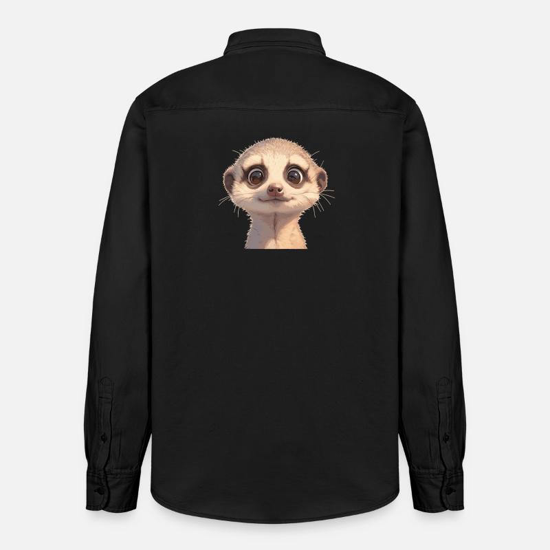 Suricate Erdmännchen - Chemise unisexe coupe décontractée bio Stanley/Stella - noir délavé
