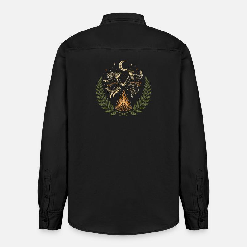 Danse nocturne de Kupala - Chemise unisexe coupe décontractée bio Stanley/Stella - noir délavé