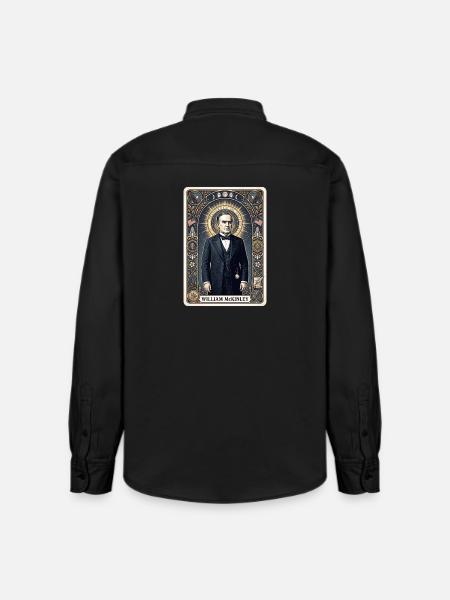 William McKinley Tarotkarte - Relaxed Fit Unisex Organic Hemd von Stanley/Stella - washed Black