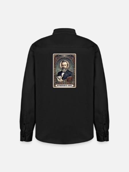 Rutherford B. Hayes Tarot Card - Relaxed Fit Unisex Organic Shirt by Stanley/Stella - washed black