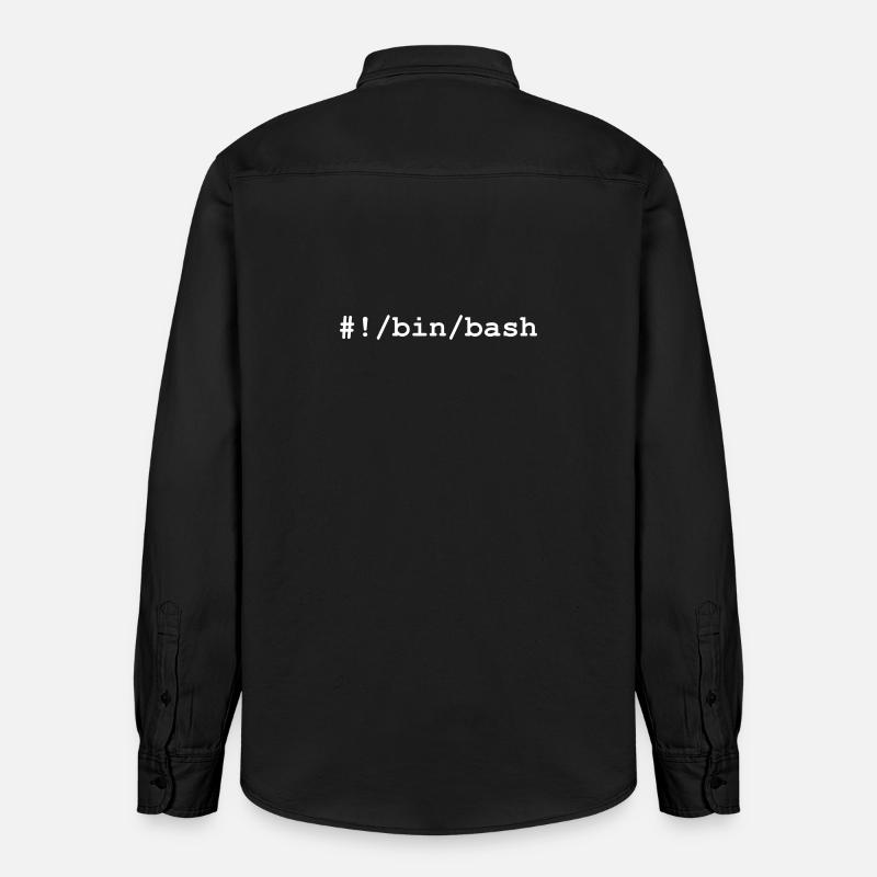 Bash / Bourne-Again Shell i Linux og Unix - Stanley/Stella unisex arbejdsskjorte - washed black