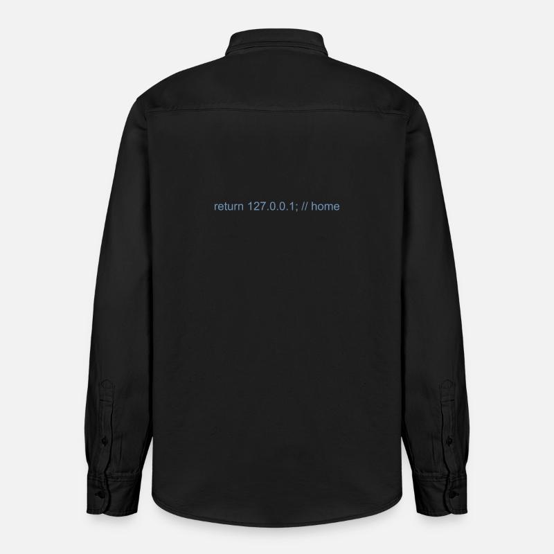 Programmierer Nerd IT Witz Developer Zuhause - Relaxed Fit Unisex Organic Hemd von Stanley/Stella - washed Black