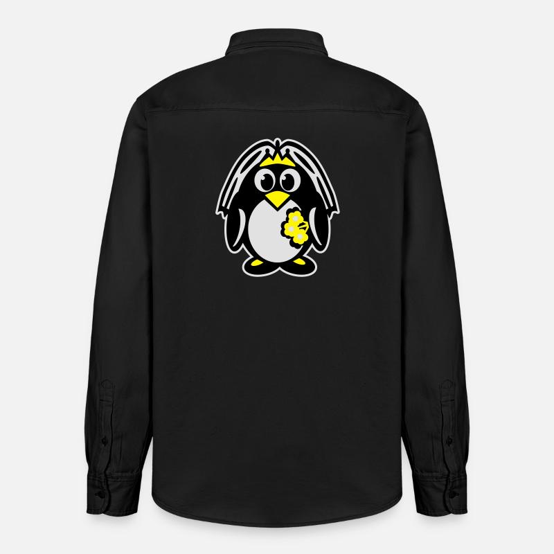 pinguinbraut - Relaxed Fit Unisex Organic Hemd von Stanley/Stella - washed Black