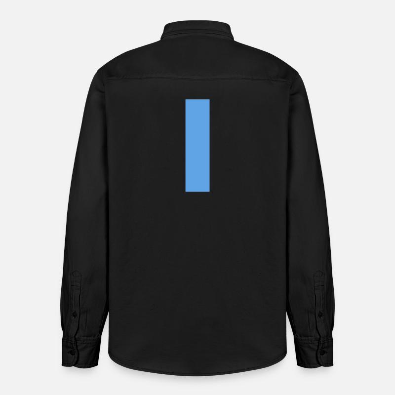 Blauer Strich durch die Mitte - Relaxed Fit Unisex Organic Hemd von Stanley/Stella - washed Black