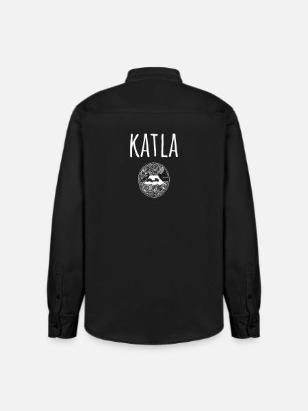 Katla Souvenir Vulkan - Relaxed Fit Unisex Organic Hemd von Stanley/Stella - washed Black