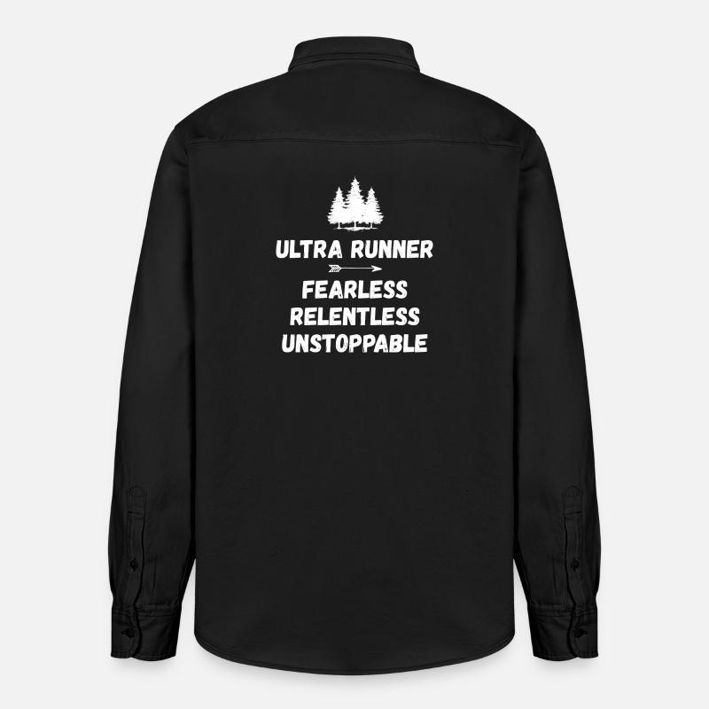 Ultra Runnner - Intrépide. Implacable. Imparable. - Chemise unisexe coupe décontractée bio Stanley/Stella - noir délavé