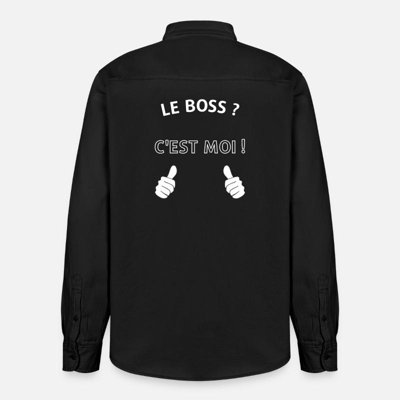 Le chef c'est moi - Chemise unisexe coupe décontractée bio Stanley/Stella - noir délavé