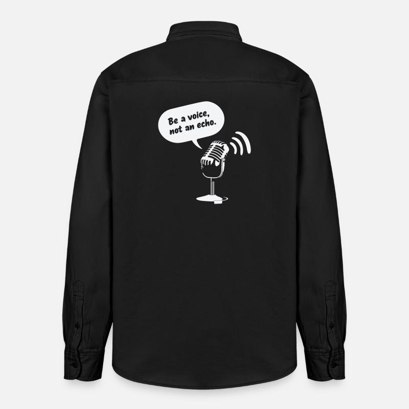 Sois une voix, pas un écho - Chemise unisexe coupe décontractée bio Stanley/Stella - noir délavé