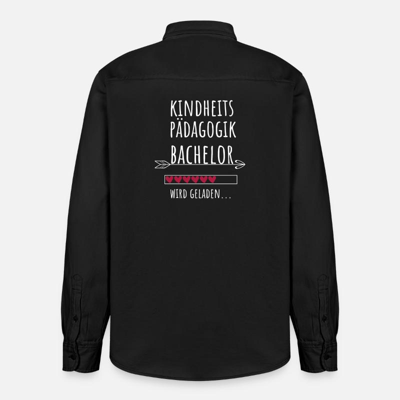 Kindheitspädagogik Bachelor Studium Geschenk - Relaxed Fit Unisex Organic Hemd von Stanley/Stella - washed Black