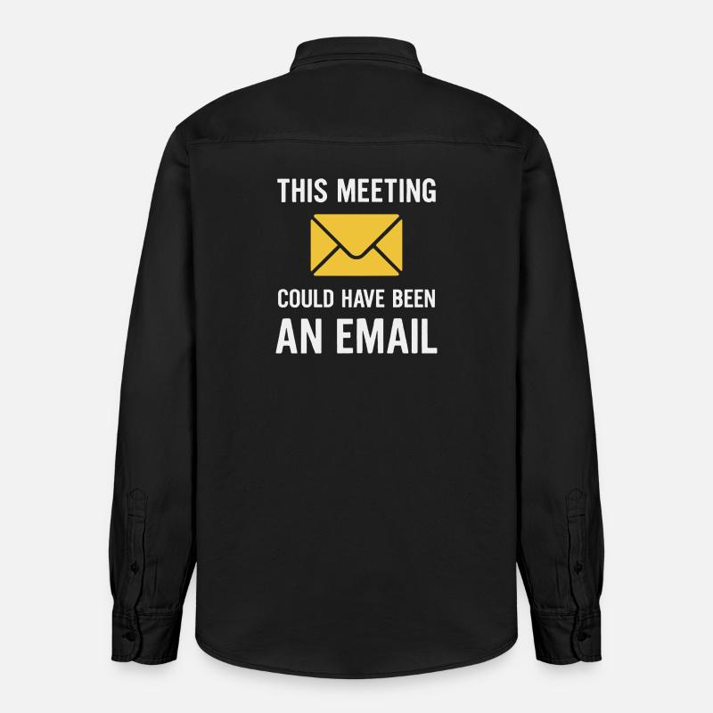 Meeting oder E-Mail - Relaxed Fit Unisex Organic Hemd von Stanley/Stella - washed Black