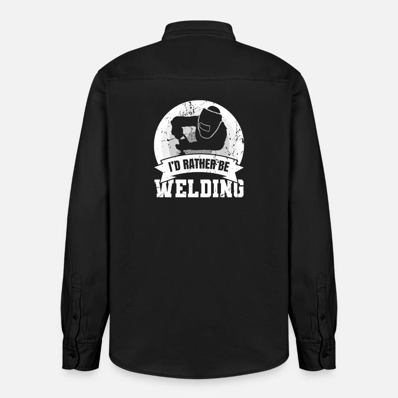 Je préférerais souder - Chemise unisexe coupe décontractée bio Stanley/Stella - noir délavé
