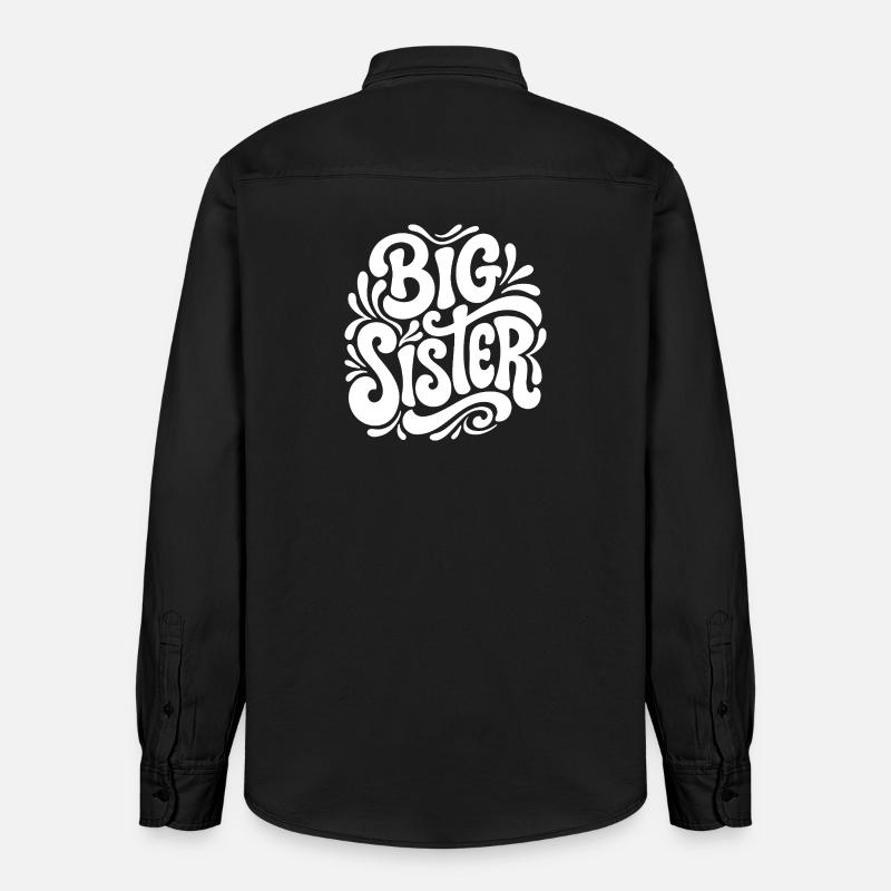 Big Sister Psychedelic Splash - Chemise unisexe coupe décontractée bio Stanley/Stella - noir délavé