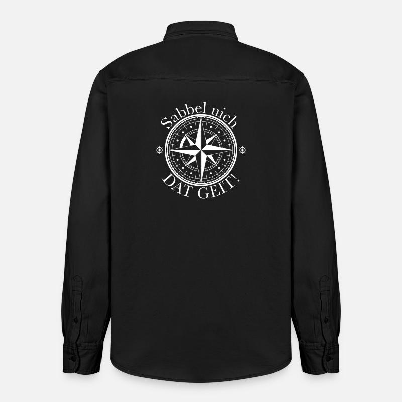 Sabbel nicht - Dat geit! - Relaxed Fit Unisex Organic Hemd von Stanley/Stella - washed Black