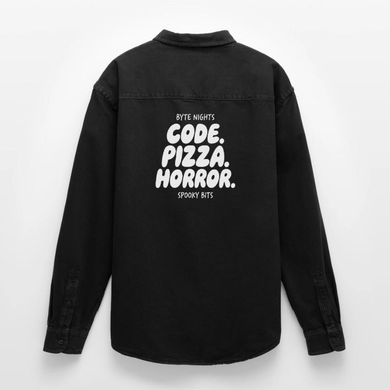 Byte Nächte: Code Pizza Horror Relaxed Fit Unisex Organic Hemd von Stanley/Stella