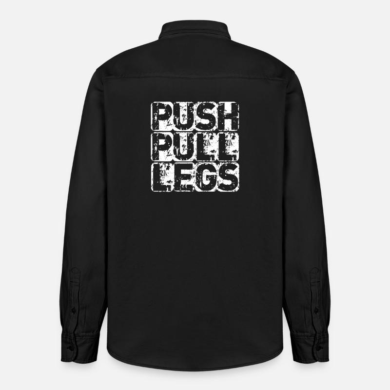 PUSH PULL LEGS - Chemise unisexe coupe décontractée bio Stanley/Stella - noir délavé