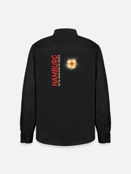 Hamburg - Relaxed Fit Unisex Organic Hemd von Stanley/Stella - washed Black