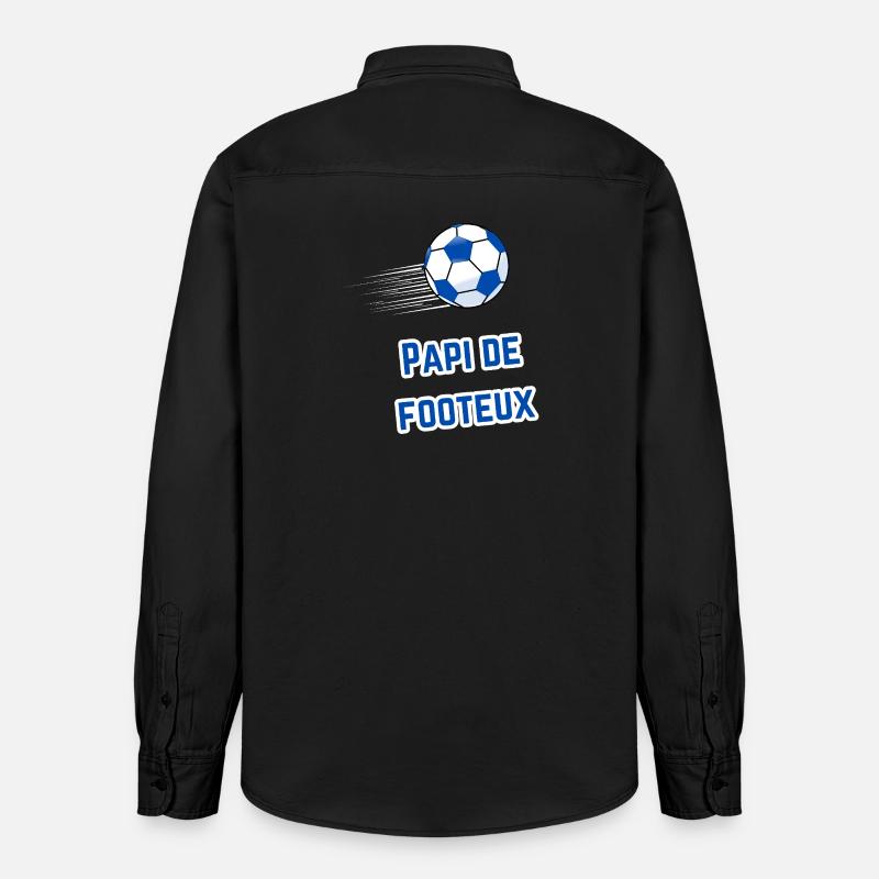 Tee-Shirt Papi Supporter Footeux - Chemise unisexe coupe décontractée bio Stanley/Stella - noir délavé