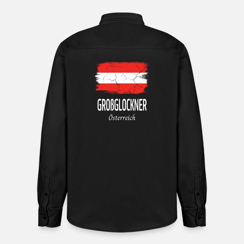 Großglockner - Chemise unisexe coupe décontractée bio Stanley/Stella - noir délavé