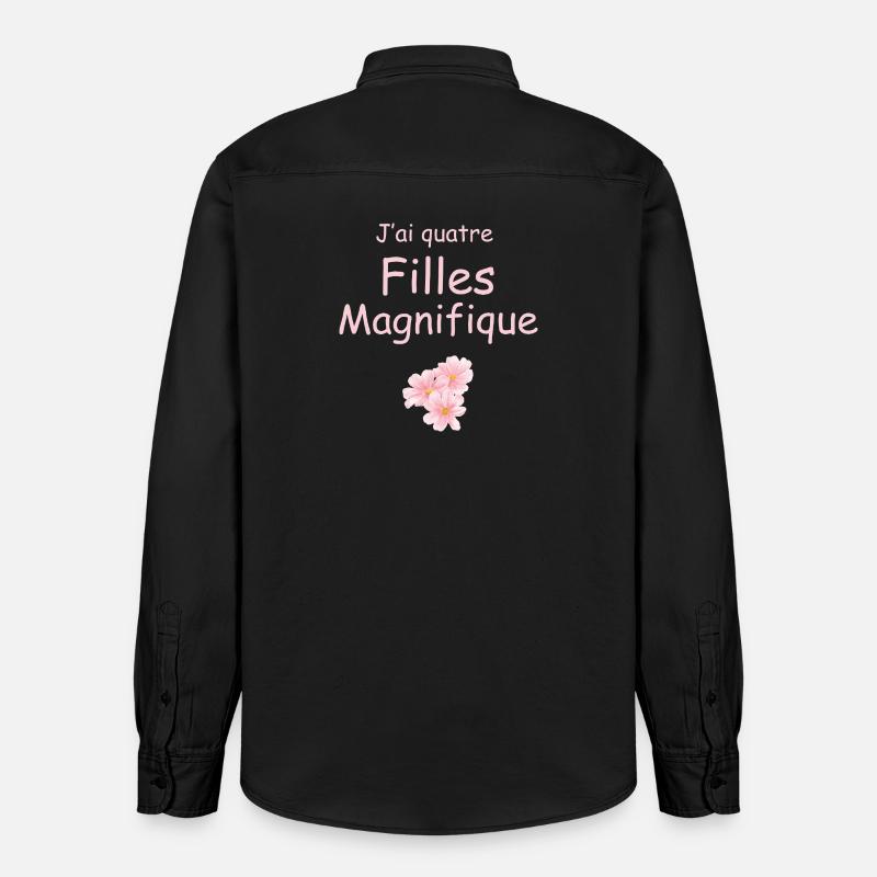 Vier wunderschöne Mädchen - Relaxed Fit Unisex Organic Hemd von Stanley/Stella - washed Black