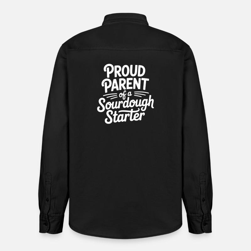 Stolzer Elternteil eines Sauerteigstarters - Relaxed Fit Unisex Organic Hemd von Stanley/Stella - washed Black