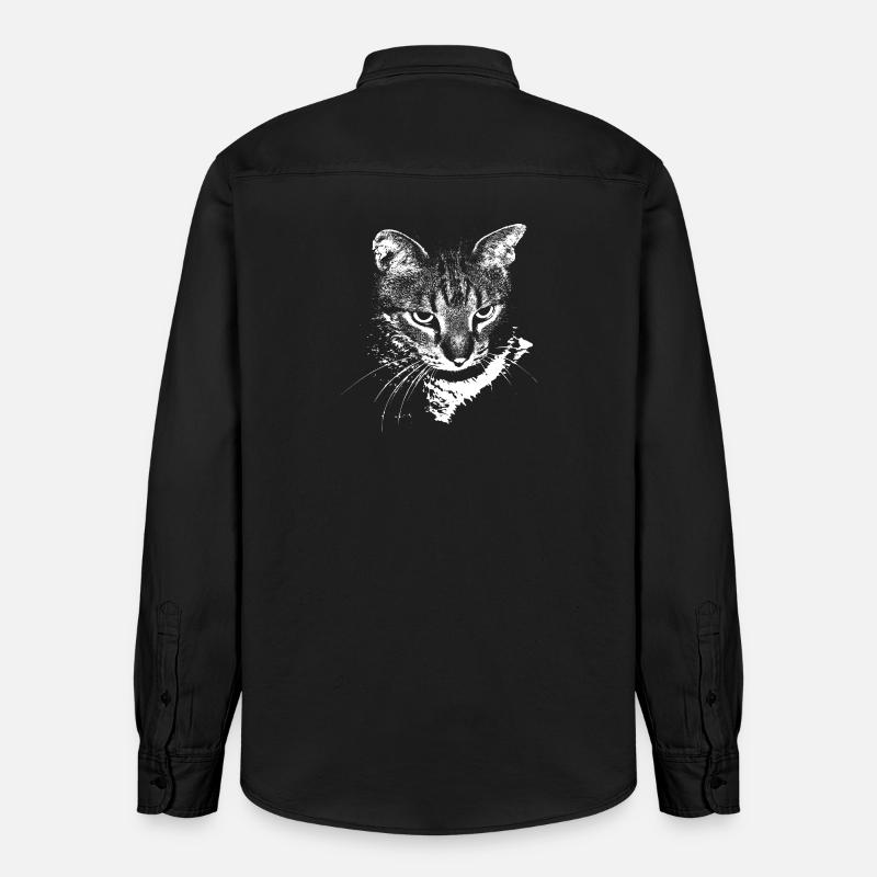 Katze Kätzchen Katzenshirt Geschenk - Relaxed Fit Unisex Organic Hemd von Stanley/Stella - washed Black