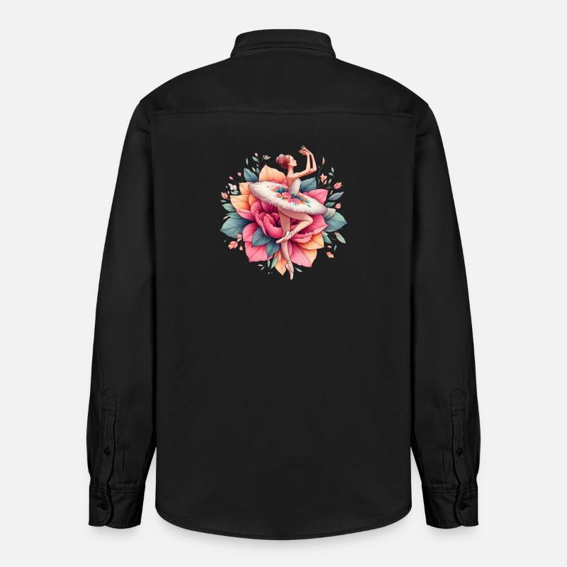 Danseuse de ballet avec tutu - Chemise unisexe coupe décontractée bio Stanley/Stella - noir délavé