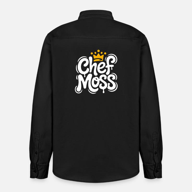 Chef Moss Graffiti Crown - Relaxed Fit Unisex Organic Shirt by Stanley/Stella - washed black