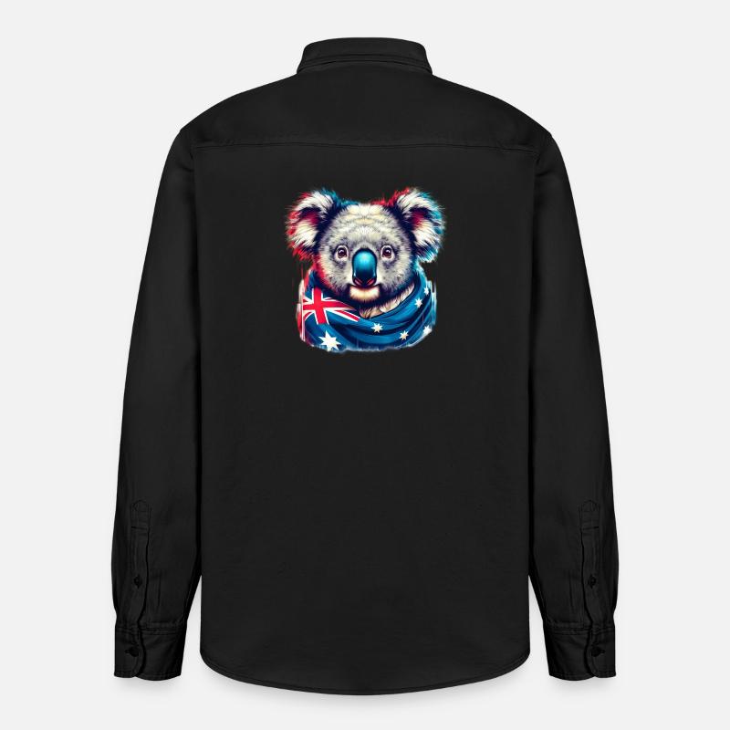 Koala - Chemise unisexe coupe décontractée bio Stanley/Stella - noir délavé