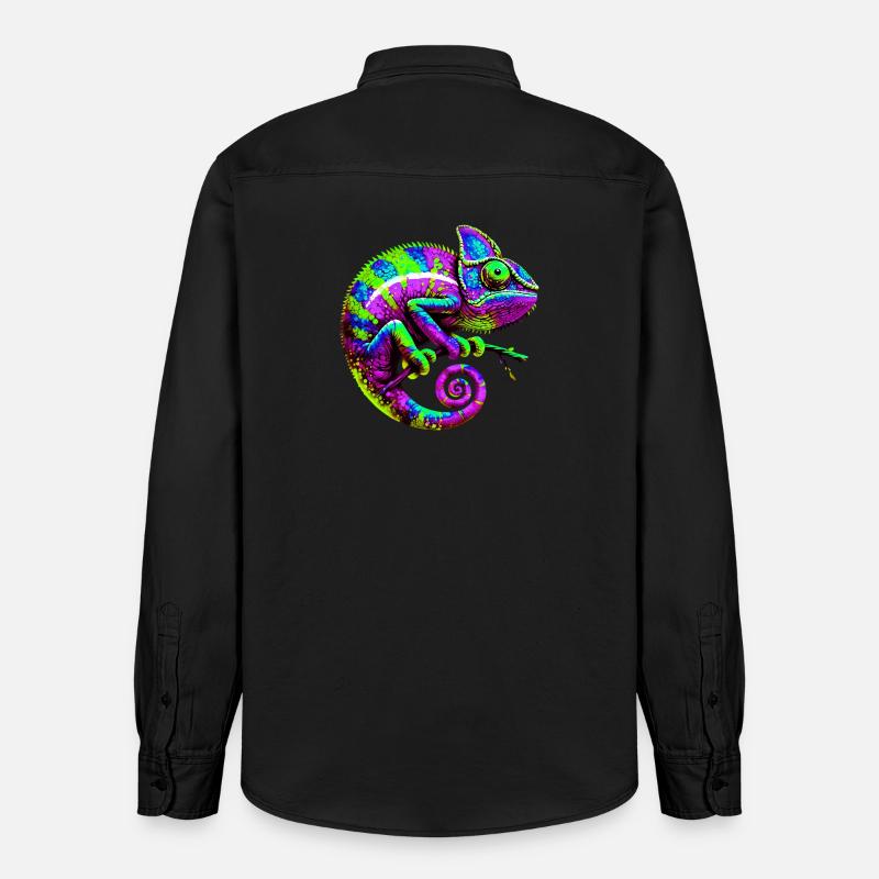 Caméléon - Chemise unisexe coupe décontractée bio Stanley/Stella - noir délavé